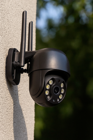 Вулична Wi-Fi IP камера відеоспостереження A8 4MP бездротова камера для дому з нічним баченням та детекцією руху 4MPA8 фото