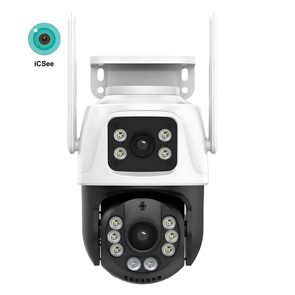 IP Wi-Fi камера 8MP 4K PTZ ICSEE вулична зовнішня камера з двома об&rsquo;єктивами та нічним баченням 8MPPTZ фото