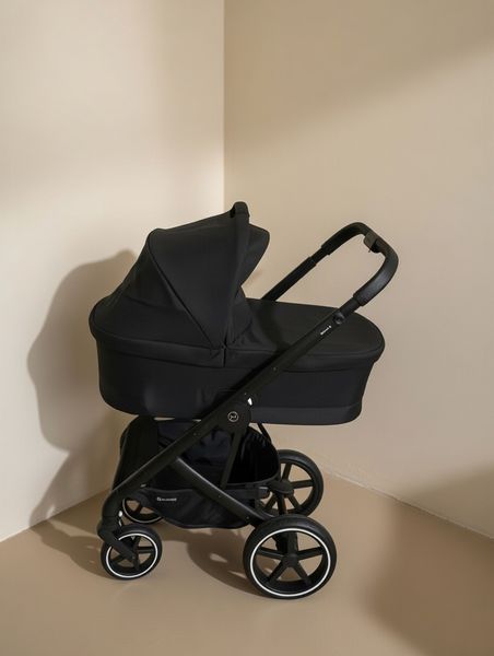 Дитяча коляска 2 в 1 Cybex Balios Lux Deep Black (б/в, після однієї дитини) всесезонна, EVA-колеса, повна амортизація, реверсивне сидіння, складання однією рукою Cybex_Balios_Deep Black_2in1 фото