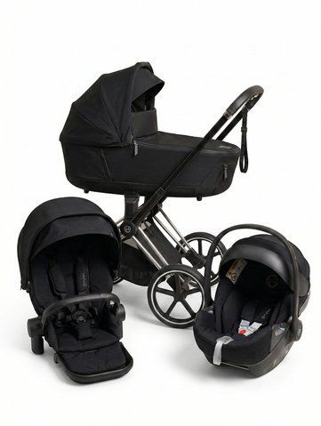 Коляска 3в1 Cybex Priam 4.0 Sepia Black + Cloud T i-Size Plus (вживана)  3_1_Cybex_Priam_4.0_Sepia_Black_used фото