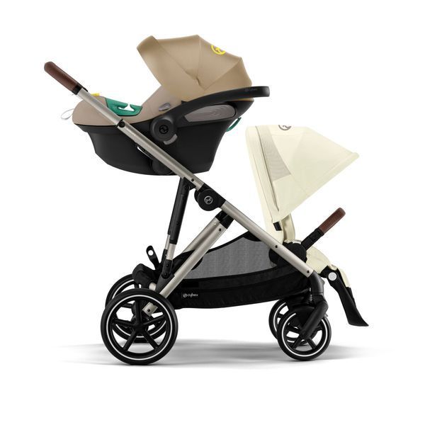 Дитяча коляска Cybex Gazelle S прогулянкова всесезонна з великими колесами, посиленою амортизацією та кошиком до 23 кг Seashell Beige Cybex_Gazelle_S_Seashell_Beige фото