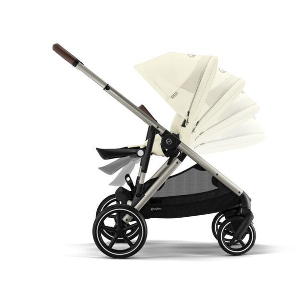 Дитяча коляска Cybex Gazelle S прогулянкова всесезонна з великими колесами, посиленою амортизацією та кошиком до 23 кг Seashell Beige Cybex_Gazelle_S_Seashell_Beige фото