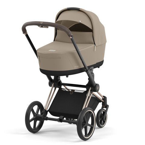 Дитяча коляска 2в1 Cybex Priam всесезонна з EVA-колесами, повною амортизацією, реверсивним сидінням та складанням однією рукою Cozy Beige Cybex_Priam_Cozy_Beige фото
