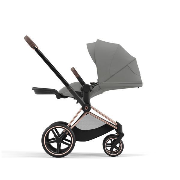Дитяча коляска 2в1 Cybex Priam всесезонна з EVA-колесами, повною амортизацією, реверсивним сидінням та складанням однією рукою Mirage Grey Cybex_Priam_Mirage_Grey фото