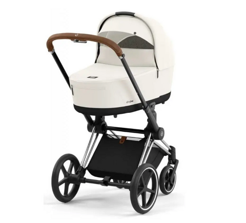 Дитяча коляска 2в1 Cybex Priam всесезонна з EVA-колесами, повною амортизацією, реверсивним сидінням та складанням однією рукою Off White Cybex_Priam_Off_White фото