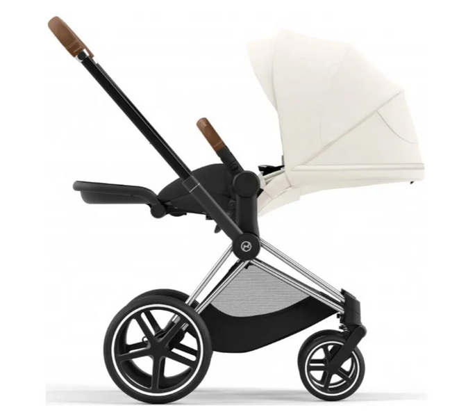 Дитяча коляска 2в1 Cybex Priam всесезонна з EVA-колесами, повною амортизацією, реверсивним сидінням та складанням однією рукою Off White Cybex_Priam_Off_White фото
