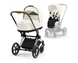 Дитяча коляска 2в1 Cybex Priam всесезонна з EVA-колесами, повною амортизацією, реверсивним сидінням та складанням однією рукою Off White Cybex_Priam_Off_White фото 9