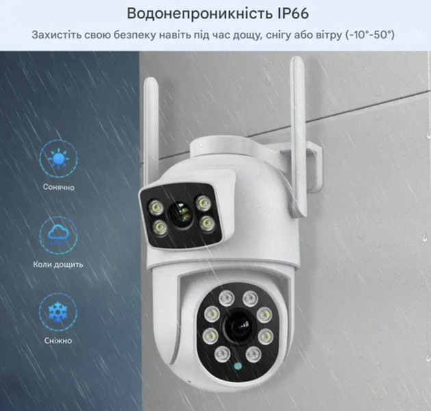 Поворотна Wi-Fi камера BESDER A9Q 10MP відеонагляду Smart Camera 10.0 МП з нічним баченням та датчиком руху A9Q-10MP фото